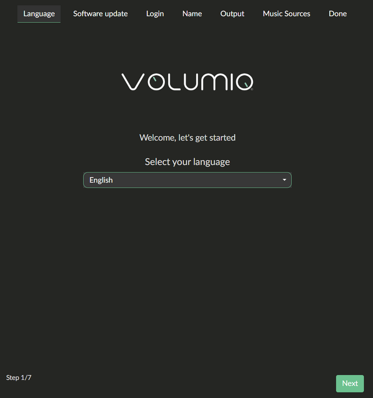 setup volumio 800px